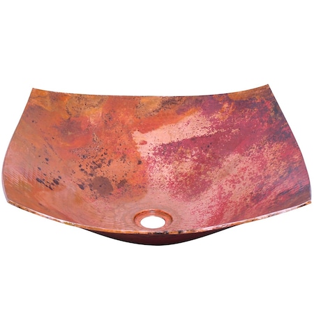 Novatto MALAGA Copper Vessel Bathroom Sink, Natural TCV-007NA